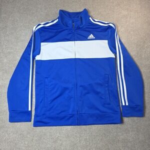 Adidas Boys Iconic Tricot Track Jacket Black White Size L (14-16) AP5548